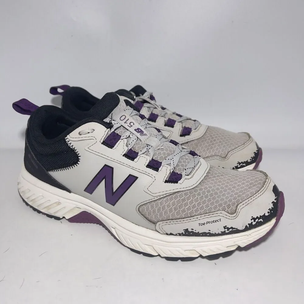 New Balance Women's 510 V5 Trail Running Shoes Gray/Purple WT510LG5 Size 10 - Picture 4 of 14